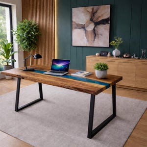 Trapezoid Metal Furniture Leg: Modern Rustic Steel Desk or Bench Leg