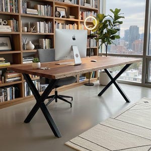 Heavy Duty Metal Furniture Leg: X-Shape Steel Desk or Table Leg