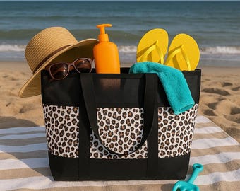 Leopard Mesh Urban Tote, Tote bag, shoulder Bag, beach Bag