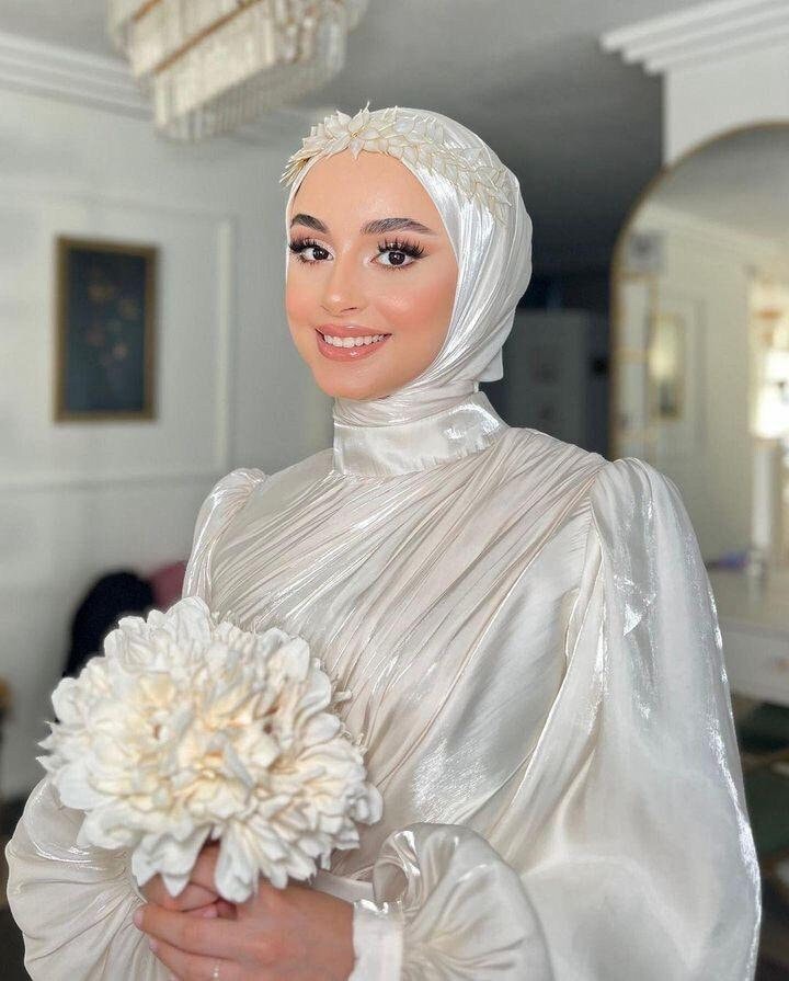 bridal hijab headpieces