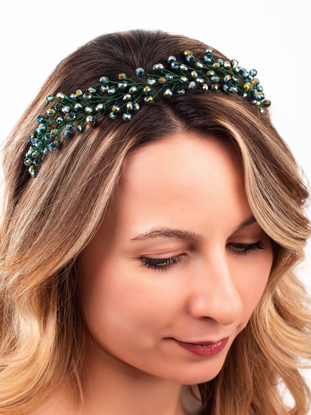 Emerald Green Hair Accessory Dark Green Hair Pieces for Etsy