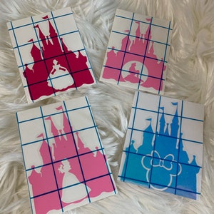 Sticker château Disney | Sticker princesse Disney | Sticker nom château Disney personnalisé | Mickey, Minnie, Cendrillon, Ariel, Belle