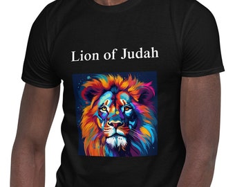 Lion Of Judah Colorful Shirt, Lion Of Judah Shirt, Yahusha Shirt, Yeshua Shirt, Hebrew Israelite Shirt, Lion Jesus Shirt, Yahshua, Yashua,