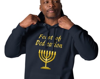 Feast Of Dedication Premium Hoodie, Feast Of Dedication Hoodie, Hanukkah Hoodie, Hanukah Hoodie, Hebrew Israelite Hoodie, Hanukah Sweater,