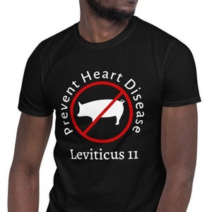 Voorkom hartziekte Leviticus 11 Shirt, Vegetarisch Shirt, Veganistisch Shirt, Torah Shirt, Hebreeuws Israëlitisch Shirt, Gezondheid en fitness shirt,