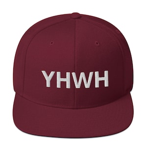 YHWH Snap Back Hat, YHWH Hat, Yah Hat, Yahuah Hat, Yahweh Hat, Hebrew Israelite Hat, YHWH Ball Cap, Name of God Hat, Bible Hat, Hebrew Hat
