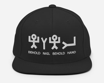 YHWH Pictographic Hebrew Hat, Behold Nail Behold Hand, YHWH Hat, Yahweh Hat, Yah Hat, Yahuah Hat, Hebrew Israelite Hats, Name Of God Hat,
