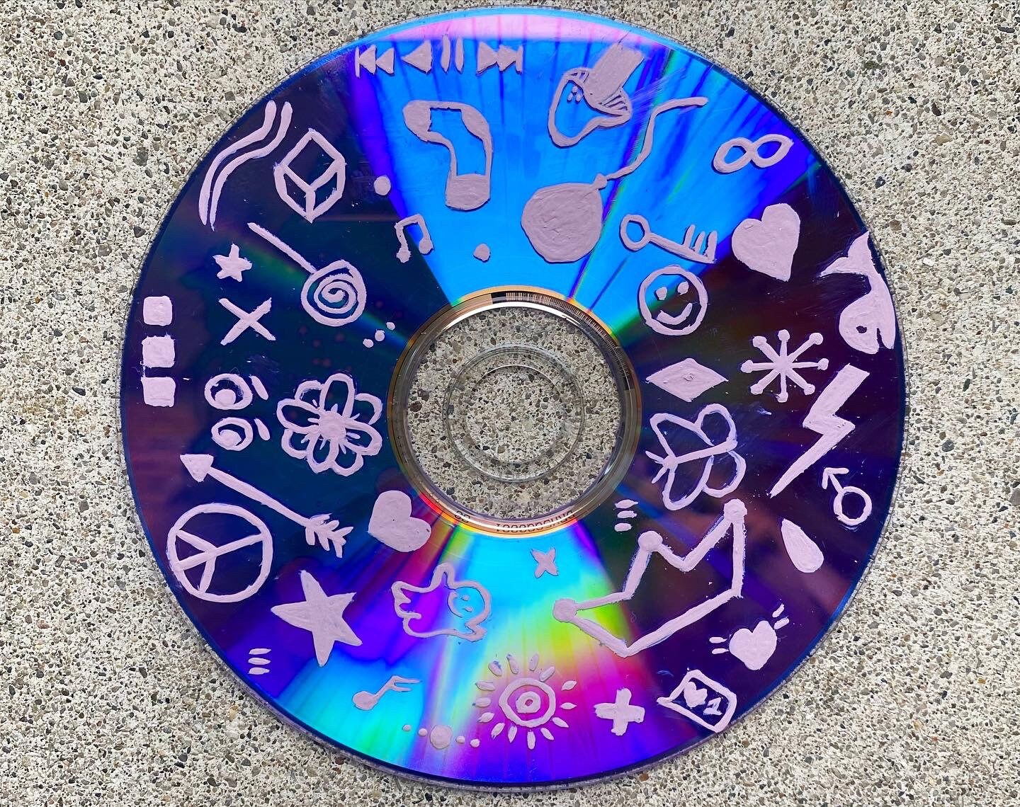 Aesthetic Hand Painted CDs Etsy
