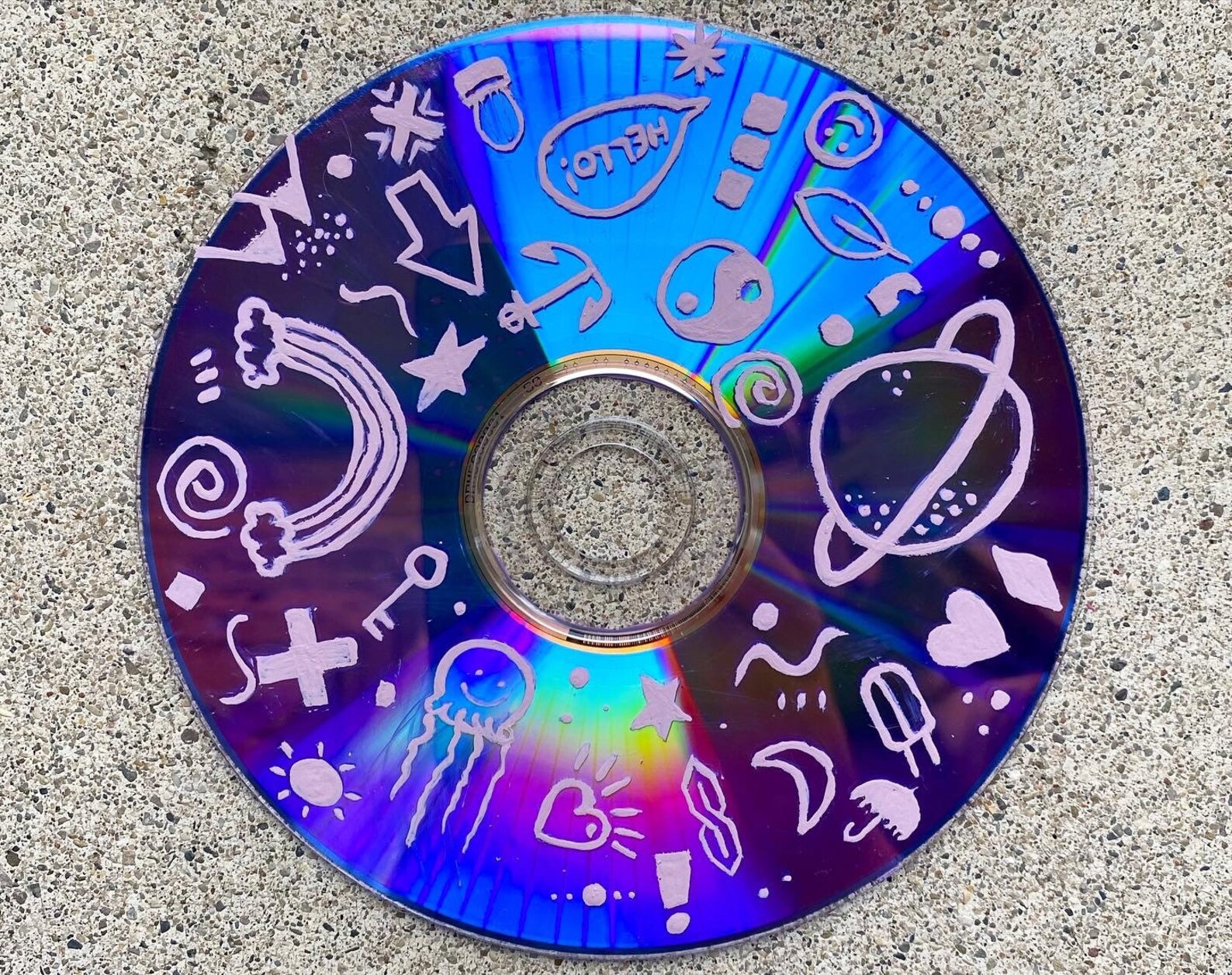 Aesthetic Hand Painted CDs Etsy