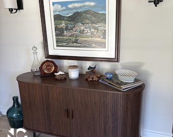Wooden Sideboard Buffet | Sliding Door Cabinet with Adjustable Shelf for Kitchen & Entryway