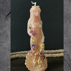 Aphrodite Greek Goddess Aphrodite Altar Love Candle Beeswax candles Home decor 5 1/2"