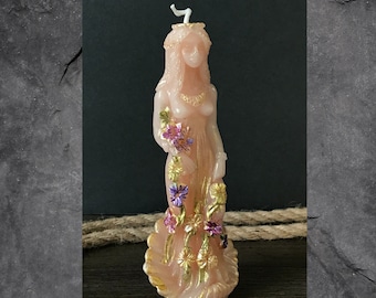 Aphrodite Greek Goddess Aphrodite Altar Love Candle Beeswax candles Home decor 5 1/2"