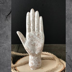 Hamsa Hand for Good Luck and Protection, Spiritual, Altar, Hand of Fatima Home Décor