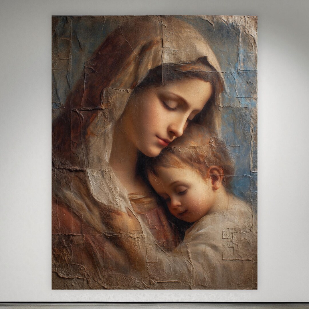Madonna and Child Canvas Print Christian Wall Art Spiritual Religious ...