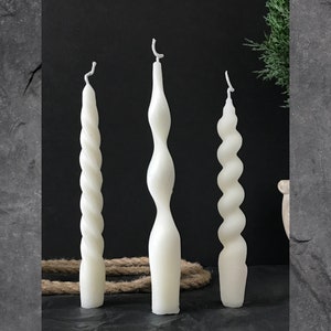 4pcs Gradient Color Spiral Taper Candle Luxury Dripless Tapered Candlesticks  for Wedding Dinner Decor Unscented Twisted Candles - AliExpress
