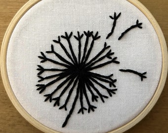 Silhouette de pissenlit - Broderie