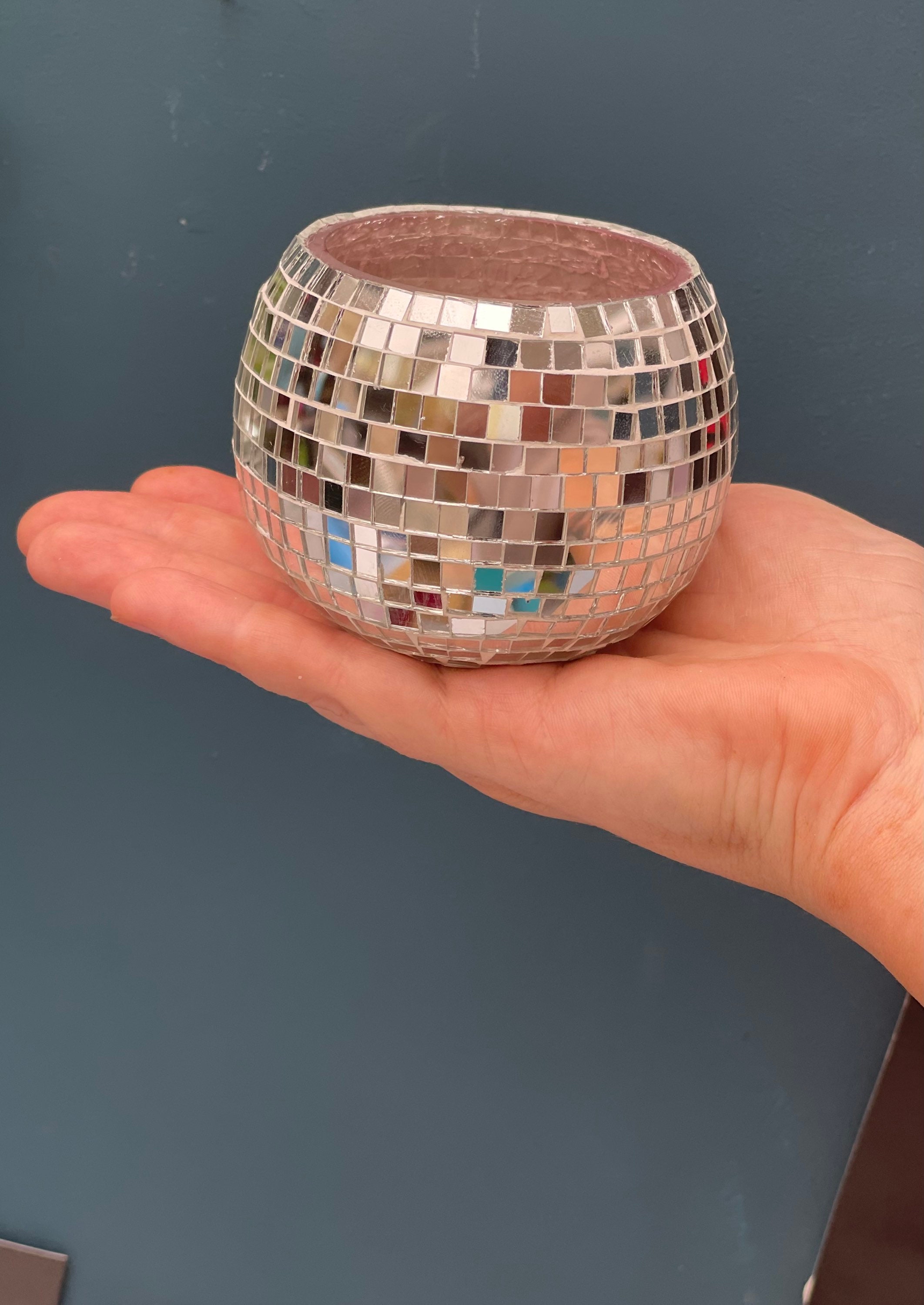 Disco ball planter or candle holder NEW Etsy