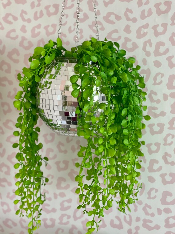 Disco Ball Hanging Planter NEW Discoball Mirror Ball Planter Etsy UK
