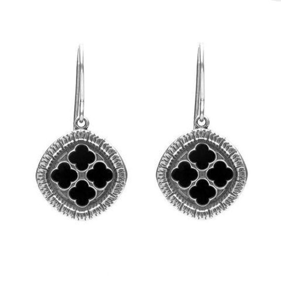 Amazon.com: Jet Black Rhinestone Dangle Earrings for Women Silver Plated  Sparkling Diamonds Drop Statement Earrings - Hypoallergenic (2 SQUARE):  Clothing, Shoes & Jewelry