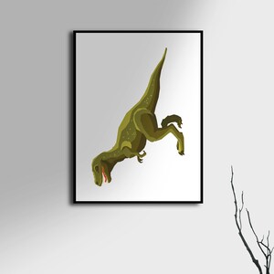 Dinosaur Printable Wall Art, Kid&#39;s Room Decor, Digital Art, Instant Download, T-rex Print, Dinosaur Print, Tyrannosaurus, Nursery Print
