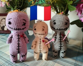 Tutorial de crochet para muñeco vudú de Halloween (FRANCÉS)
