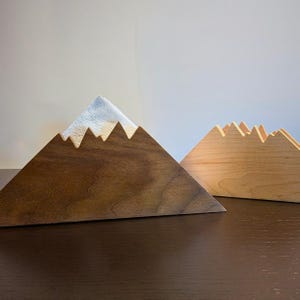 Mountain Napkin Holder – Handmade Walnut, Maple & Cherry Wood Napkin Organizer for Kitchen or Dining Table Decor
