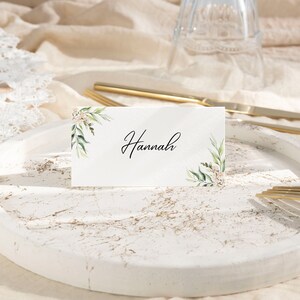 Cartão de lugar, Cartão de lugar personalizado, Cartões de lugar florais, Decoração de casamento, Decorações de mesa de casamento, Cartões de lugar de casamento, Cartões de nome, Seda