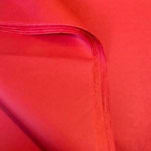 Red High Quality Luxury Tissue Paper, Acid Free, Bleed and Fade Resistant, 50 x 76 cm, 10 Sheets