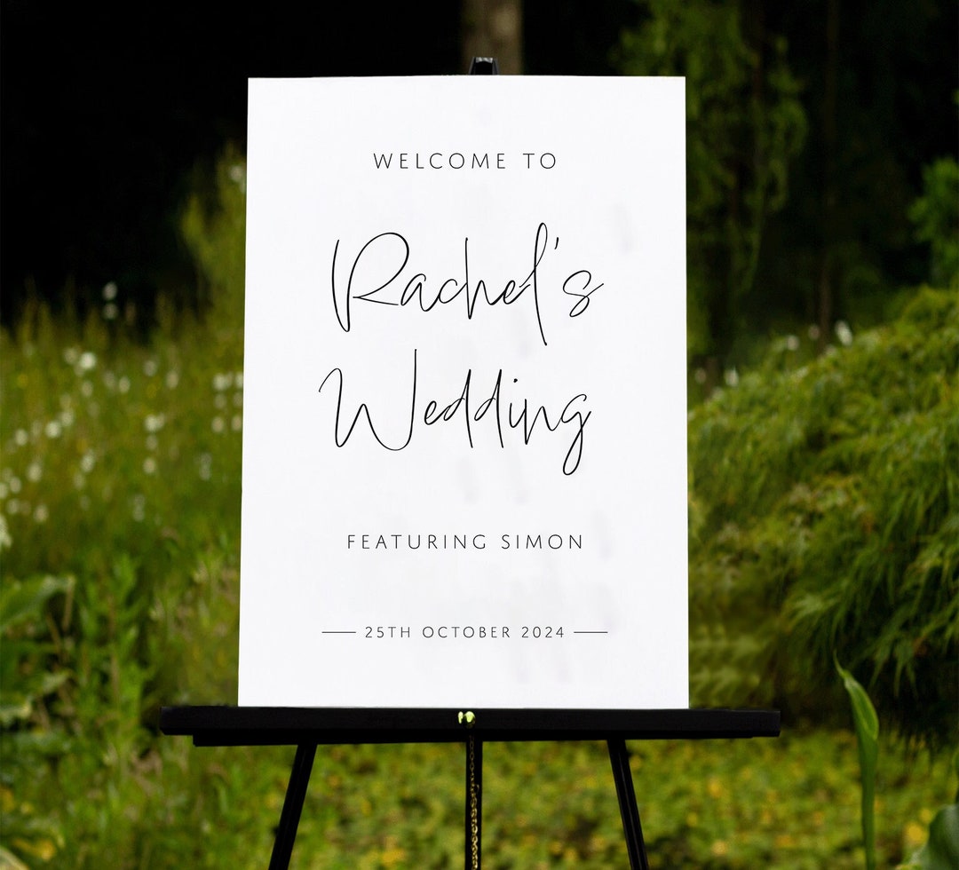 Wedding Welcome Sign Funny Wedding Welcome Sign Personalised Wedding