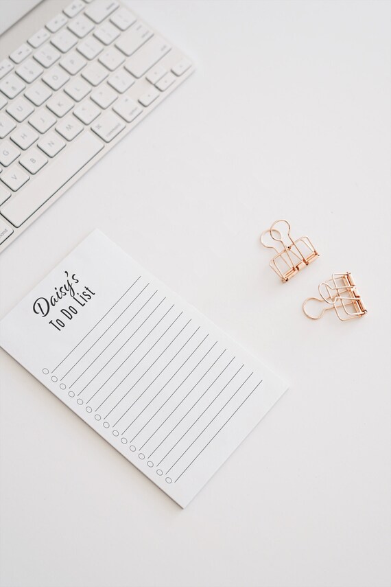 A5 to Do List Notepad Personalised Notepad Glued Notepad Etsy