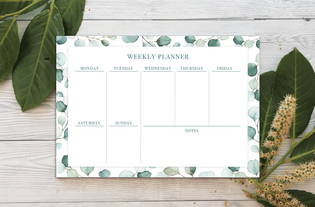 A4 Weekly Planner Notepad Writing Pad Desk Pad Birthday - Etsy Ireland
