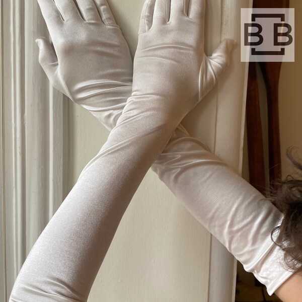 White Long Gloves Etsy