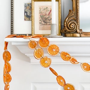 7’ Dried Orange Garland | Dried Orange Garland  | Dehydrated Orange Slices  | Citrus Shower Décor | Christmas Tree Garland | Orange Slices