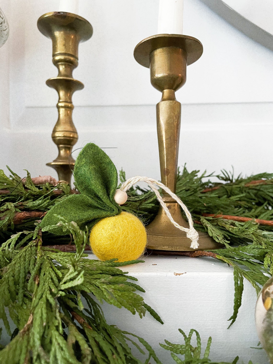 Lemon Christmas Ornaments Lemon Slice Citrus Wool Felt Etsy UK