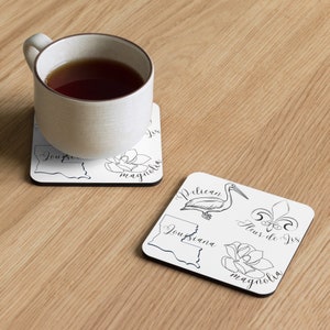 Louisiana Cork-back coaster