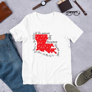 DimDom Love Louisiana State Sketch USA Art Design Women's T-Shirt