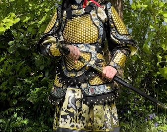 women men Lamellar armor warrior Leather Mongol Pauldron larp Medieval Knights