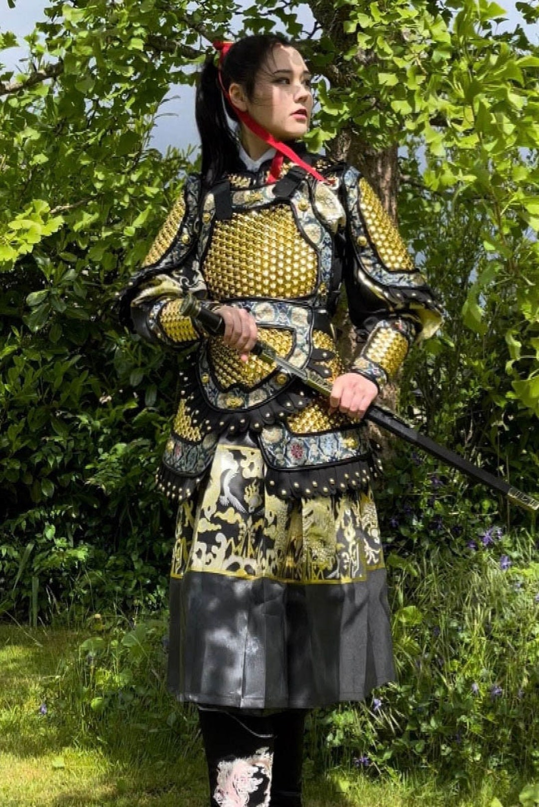 Women Men Lamellar Armor Warrior Leather Mongol Pauldron Larp Medieval