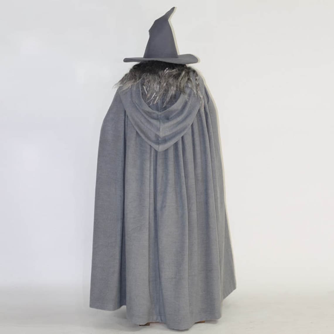 Gandalf cloak hooded gray wool hat beard Lord of rings cosplay Etsy
