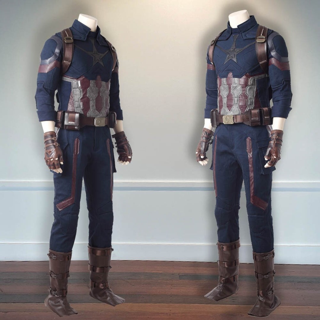 Captain America Steve Rogers Uniform Costume Cosplay Outfit - Etsy