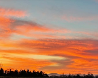 Creamsicle Sunset- Sunset Photography- Sky Views- Digital Download-