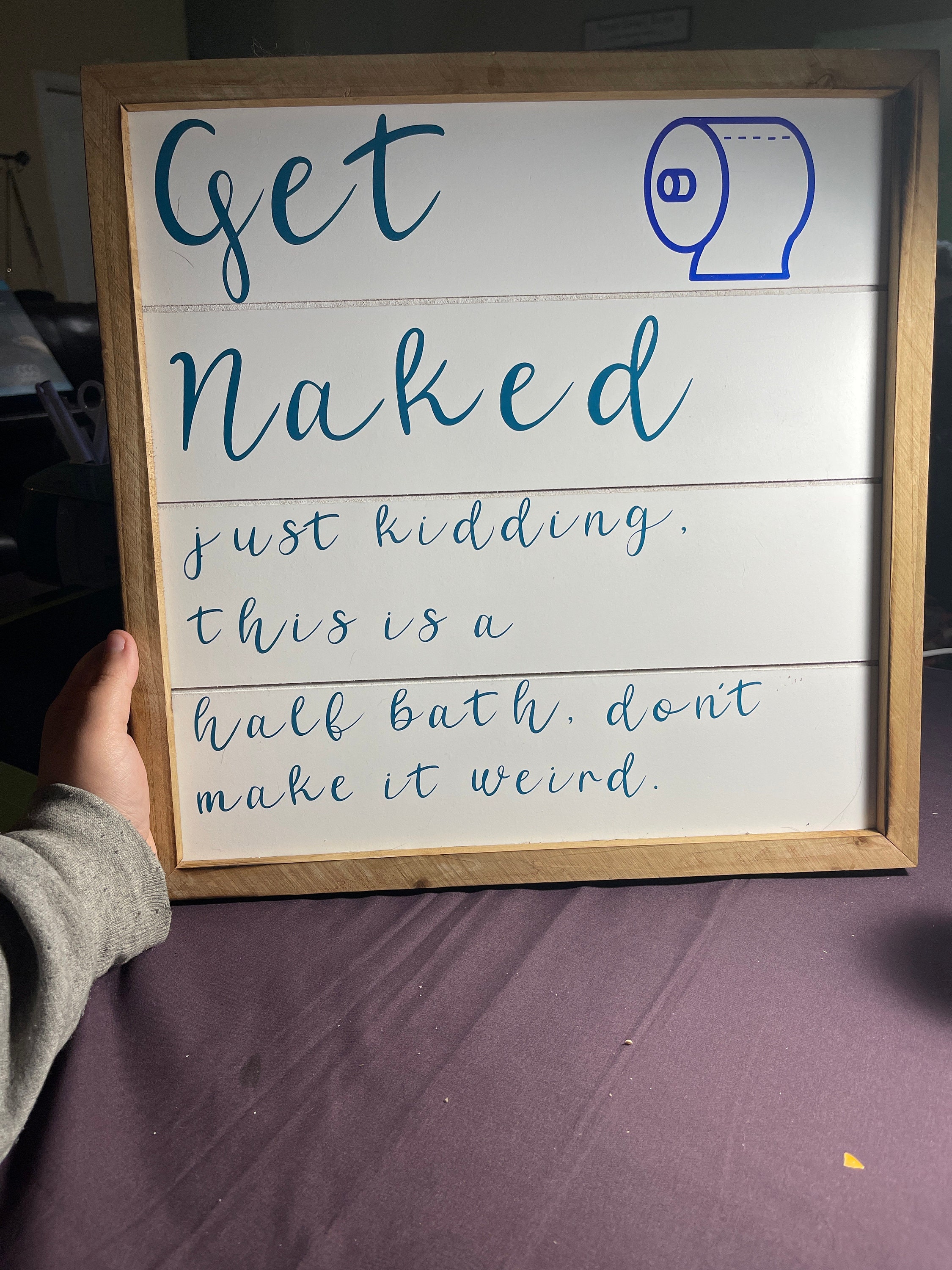 Decoración de la pared de medio baño | Etsy