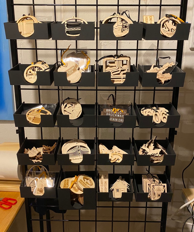 Gridwall Boxes Bins Design File for Laser Cutting 1/8 Etsy