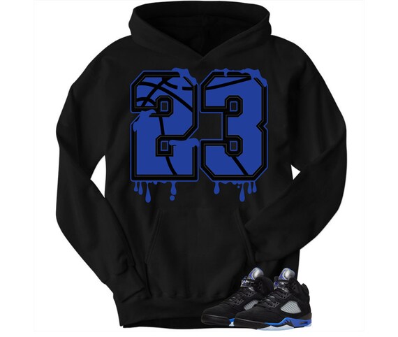 Racer Blue Jordan 5 Hoodie Sudadera con capucha para combinar | Etsy España