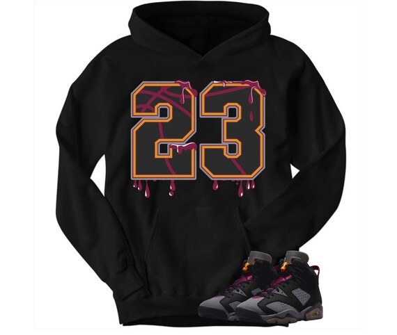 Jordan 6 Burdeos Sudadera con capucha Jordan 23 Goteo | Etsy México