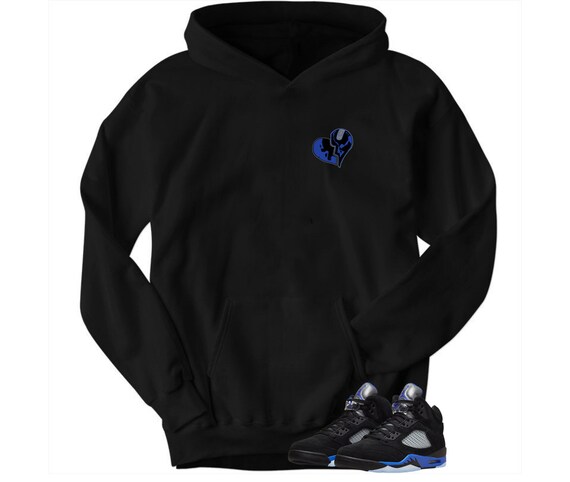 Racer Blue Jordan 5 Hoodie Sudadera con capucha para combinar | Etsy España