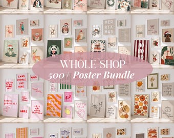 500+ WHOLE SHOP Bundle Dopamine Decor Posters | Digital Download Wall Pictures A0 | Affirmation Girly Wallart, Mood & Vision Board | Poster decoration