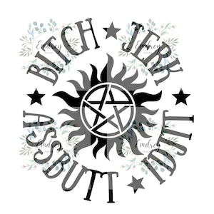 SVG PNG JPG Files - Supernatural Nicknames - Sam Dean Cass Bobby