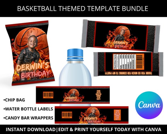 Editable Basketball Themed Template Bundle Basketball - Etsy
