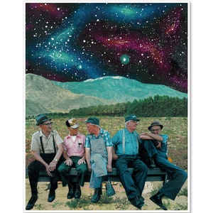 The old kids | Poster - print | Paper collage